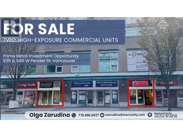 535-549 W PENDER STREET Vancouver, British Columbia in Commercial & Office Space for Sale in Vancouver - Image 2