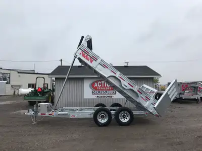 N&N INNO Series 82in.X14' Tandem Axle Dump Trailer With (2) 7,500lb Axles And Free Tarp Roller Kit!...