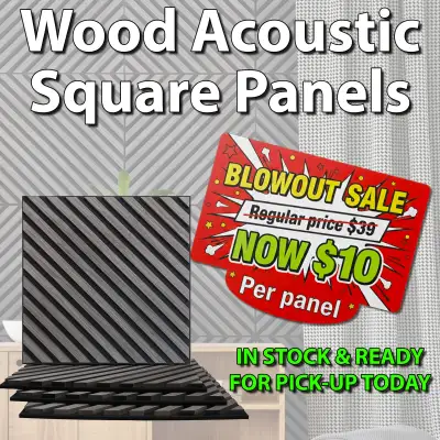 Wood Slat Acoustic Panels – Big Discounts! Warehouse Clearance!, View more