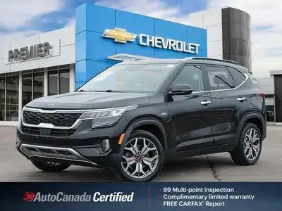 Unleash a dynamic driving experience with this exceptional 2021 Kia Seltos SX Turbo, elegantly prese...