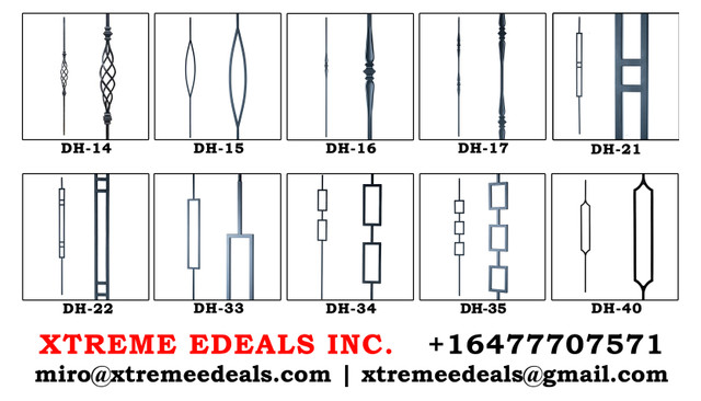 Balusters Iron 44" Long, 1/2" Square and 5/8" Round SALE PRICE! in Home Décor & Accents in Markham / York Region - Image 2