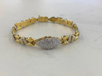 Beautiful Custom Made 18K Gold  & Diamond Bracelet