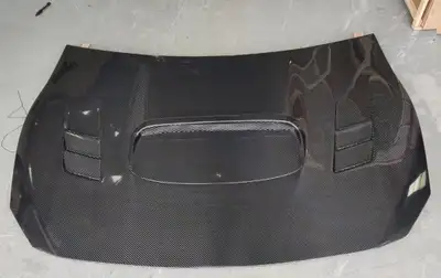 SCION FR-S SUBARU BRZ TOTOTA 86 REAL CARBON FIBER VENTED HOOD REAL CARBON - CLEAR COAT FINISH BRAND...