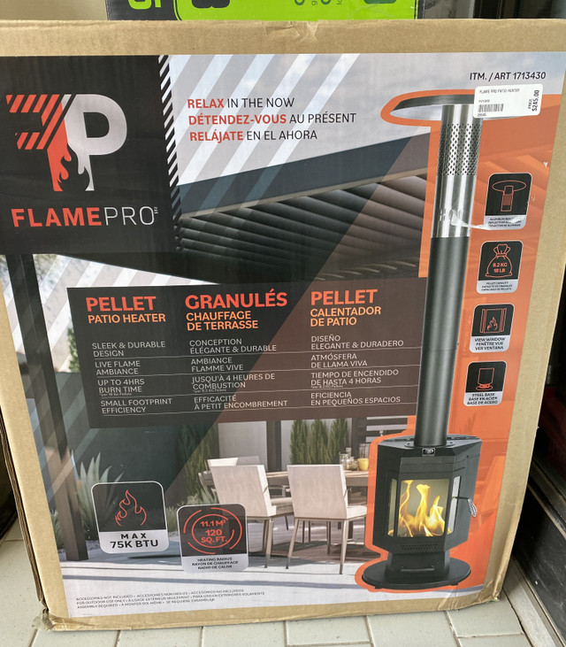 FlamePro 81”H Steel Patio Pellet Heater in Patio & Garden Furniture in Peterborough - Image 2