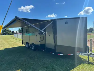 2026 Tow Tek 24' V-Nose Toy Hauler – Custom Built – 5YR Warranty Description: Stop looking at dispos...