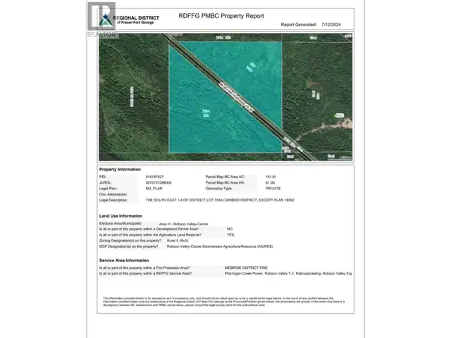 DL 7054 W 16 HIGHWAY McBride, British Columbia in Land for Sale in Quesnel - Image 11