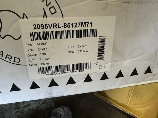 Four New 20 inch 5x127 BlackRhino Rims& 275/55R20 Hankook winter in Tires & Rims in Oakville / Halton Region - Image 4