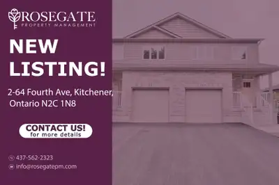 Bright 1 Bed 1 Bath Apartment in Central Kitchener