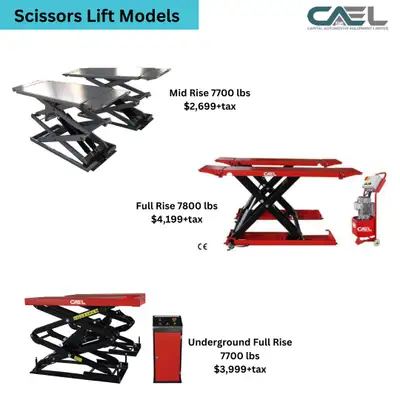 Brand New Portable Double Mid-Rise Scissor Lift 7700 LBS We Have the Lowest Prices throughout North...