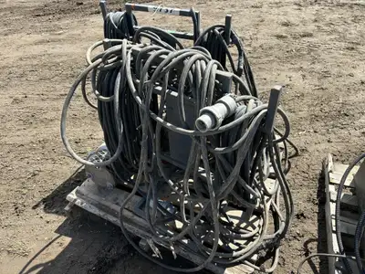 2 INCH SUMP PUMP,10 HP 3PH ELECTRIC MOTOR 230/460 VOLT 23.5/11.7 AMPERES & POWER DISTRIBUTION CORDS...