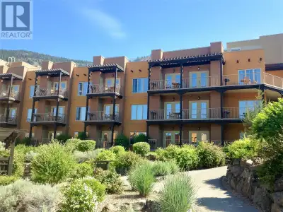 Spectacular views of the mountains, Lake Osoyoos, and the vineyard from this 1 bedroom 2Queen update...