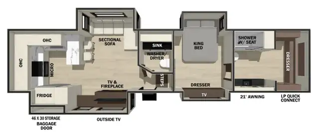 2026 FOREST RIVER CEDAR CREEK 385RK in Travel Trailers & Campers in Calgary - Image 4