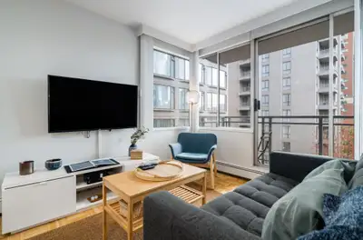 Experience upscale living in the heart of Vancouver with this exquisitely furnished one-bedroom apar...