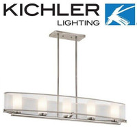 Kichler Lighting 42920CLP Saldana 5-Light Single Linear Pendant,