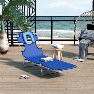 BRAND NEW - New Outsunny Outdoor Lounge Chair, Adjustable Foldin, View more