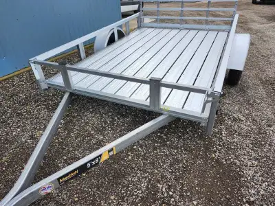 5x8 galvanized cargo utility trailer G.V.W.R.:1,980 Ibs. Payload:1500 1nd Interior width 76" Interio...