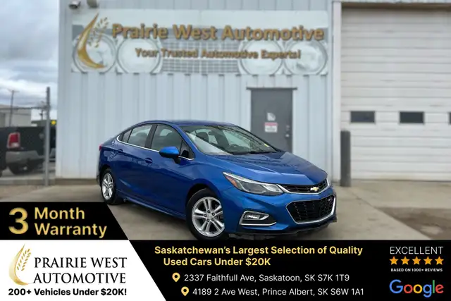 2016 Chevrolet Cruze LT | Command Start | Power Tailgate