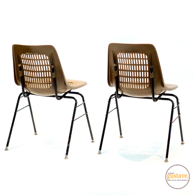 Duo de chaises IPL Expo 67 brunes (4 disponibles) dans Chaises, Fauteuils inclinables  à Saint-Hyacinthe - Image 2
