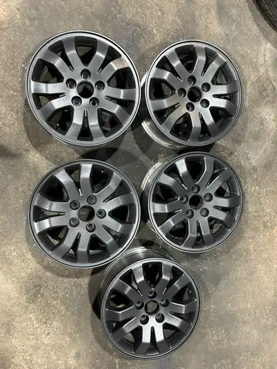 OEM 16in ALLOY WHEELS OFF OF A HONDA CRV FITS LOTS OF OTHERS 5x114.3 64.1 $450 SET OF 5 (COMPLETE SE...