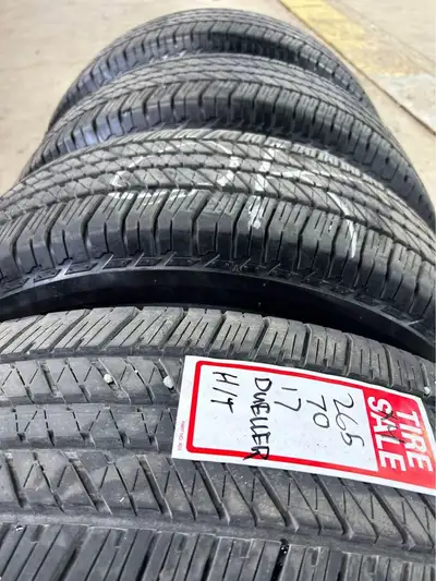 We have a very nice set (4) of 265/70R17 Bridgestone Dueler H/T 684II tires for sale. You get: - FRE...