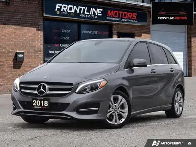 2018 Mercedes B250 4MATIC - One-Owner - Accident-free! Mountain Gray on Black Leather Interior! Well...