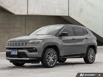 2022 Jeep Compass Limited. One Owner, No Accidents. Equipped with: Alpine Audio, Wireless Android Au...
