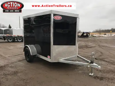 CANADIAN CRAFTSMAN GALVANIZED 5' X 8' SINGLE AXLE ENCLOSED CARGO TRAILER WITH REAR RAMP DOOR! Proudl...