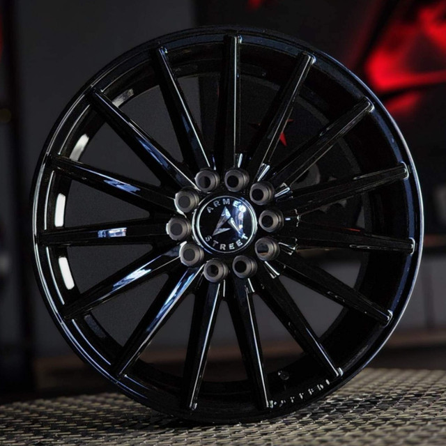 18" ARMED RIVAL!! GLOSS BLACK! FULL SET OF RIMS $690! Brand New! in Tires & Rims in Edmonton - Image 2