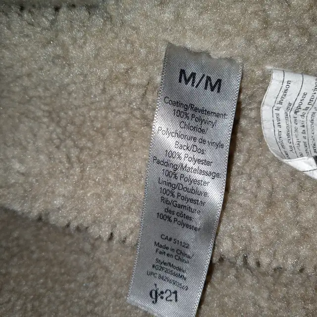 George G21 Bomber Aviator Style Jacket Sherpa lined Mens Size M in Men's in Belleville - Image 7