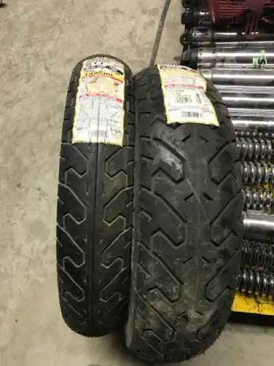 New Bridgestone S11 140/90-15 100/90-18 Tires 15Rear $125CAD 18Front $90CAD $155CAD pair New unused...