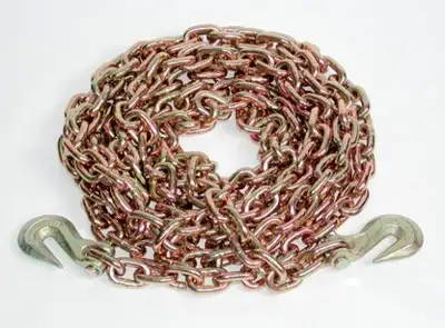 GR70 20 FT & 25 FT CHAIN W/HOOKS 5/16" 3/8" 1/2" & 5/8" CHAIN, View more
