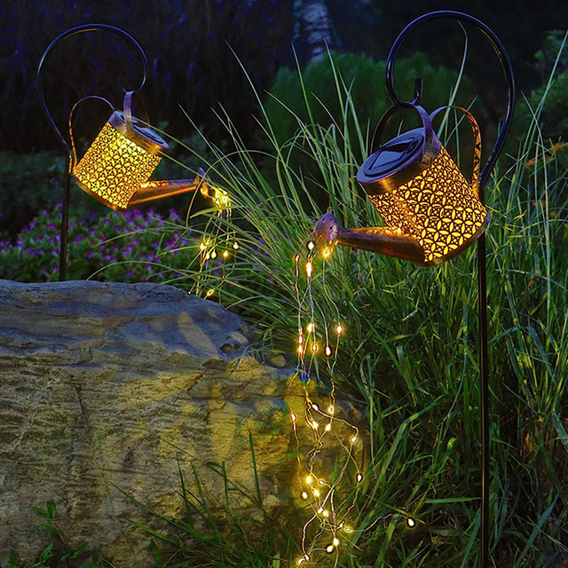 Watering Can Lights Waterfall Fairy   Lights Solar  Powered in Outdoor Lighting in City of Toronto