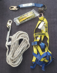 Workhorse Roofers Fall Arrest Harness Lanyard Rope Safety Kit