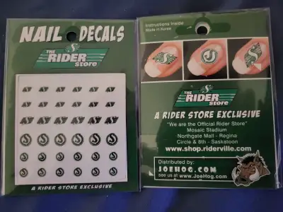 Sask. Roughrider Nail Decals, View more