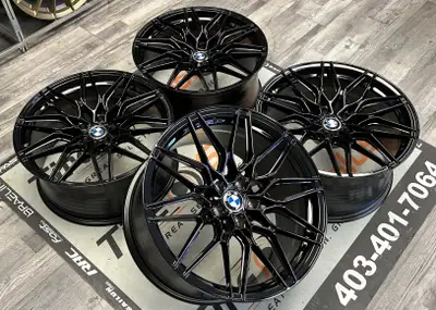 Replica B26 Gloss Black Staggered Wheels Fits BMW Cars, X3 -Wheel Size: 19x8.5J ET25 Front -Wheel Si...