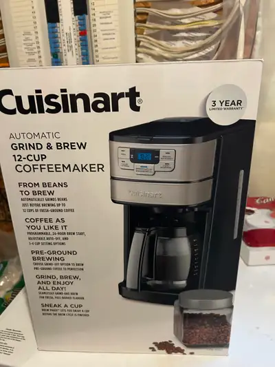 CUISINART GRIND AND BREW COFFEE MAKER, View more