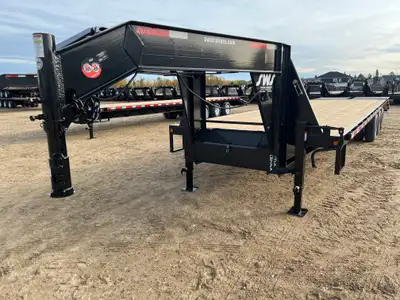 NEW 2027 SWS 8.5 x 34' Gooseneck Trailer Tri Dual Axle 3 x 10,000 lb Axles w/ Electric Brakes on all...