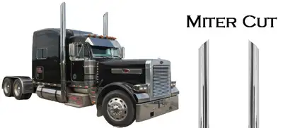 NEW 8 X 10 CHROME EXHAUST KIT MITER CUT STACKS PETERBILT 378 & 379 1127584 SALE $3795.00 High Qualit...