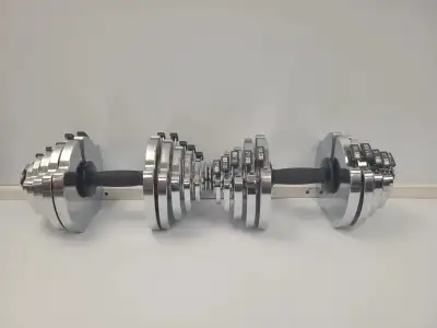 (67169-1) Iron Man Lever Lock Adjustable Dumbbells - 55lbs Each, View more