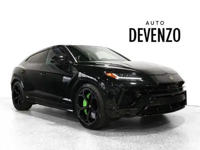 LIKE NEW 2024 Lamborghini Urus S 657 HP , Nero Helene on Black Leather with Green Contrast Stitching...