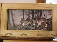 Wolves On A Ridge Art Framed Peg Board