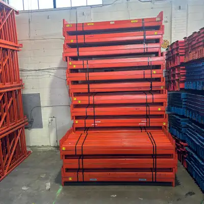 USED Redi rack Beams 8' long x 3.5” Pallet Racking rack beams, View more