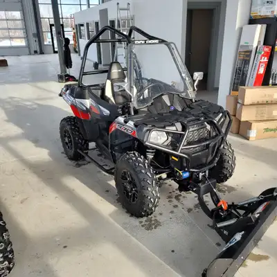 LOCAL TRADE-2017 ACE 570 SP, LOW KMS 1737, POWER WINCH, GOOD PLOW, ½ DOORS, WINDSHIELD, BUMPERS FRON...