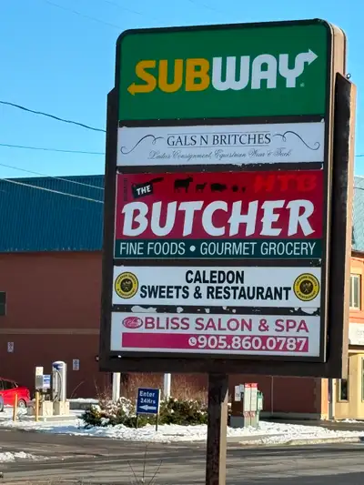 Caledon East busy neighbourhood plaza, excellent exposure, end unit, parking. Would suit most commer...