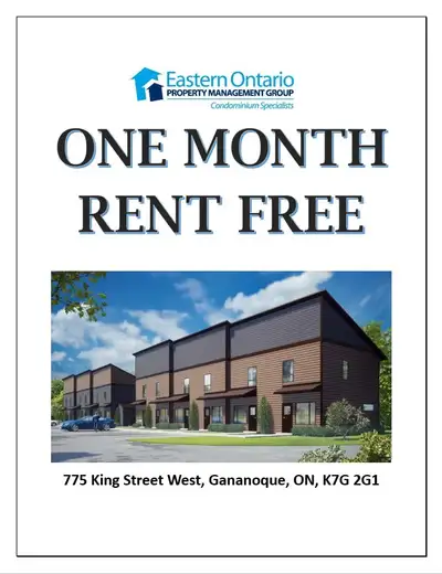 We currently have 12 two-bedroom units available for rent, and we're offering one month's rent free...