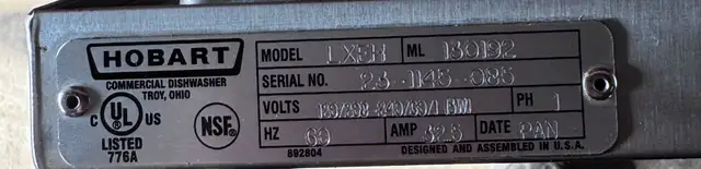 Hobart Lxeh high temp dishwasher only $2995 ! Can ship in Industrial Kitchen Supplies in Mississauga / Peel Region - Image 4