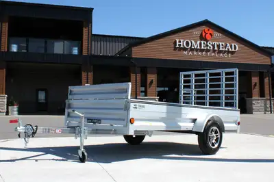 2025 Homestead Hauler 5x10 Single Axle Galvalume Utility Trailer Specifications: G.V.W: 2,720 lbs Pa...