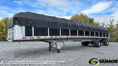 Trailer - # STOCK: R-33483 2015 BENSON 48' ALUMINIUM FLATBED , Rolling-trap: MANUEL THE VEHICLES ARE...