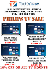 PHILIPS SMART TV SALE WITH 10% OFF ON TV WALL MOUNTS