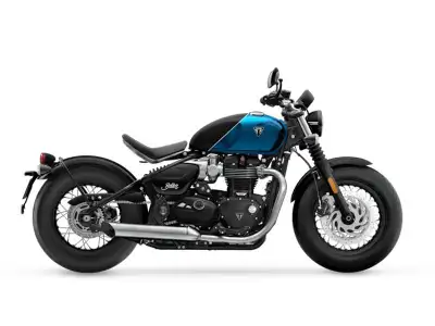 Argyll Motorsports 2026 Triumph Bonneville Bobber Interstellar Blue Pure Bonneville attitude Feature...